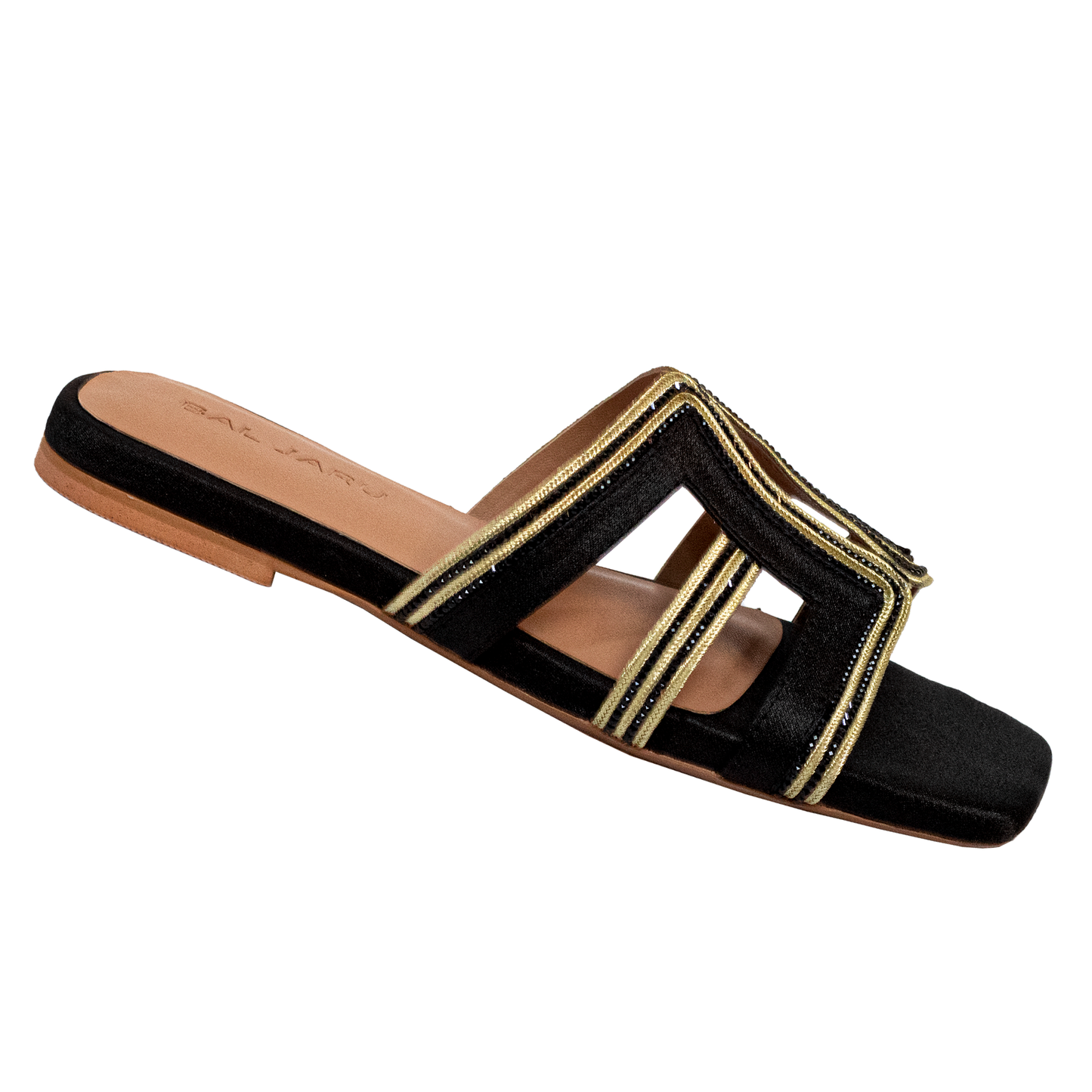 Baljaru Black Fashion Slipper – Comfortable Open-Toe Sandals