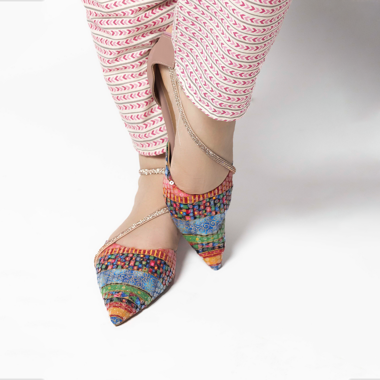 Cushioned Footbed Multicolor Mules for Women’s | Baljaru