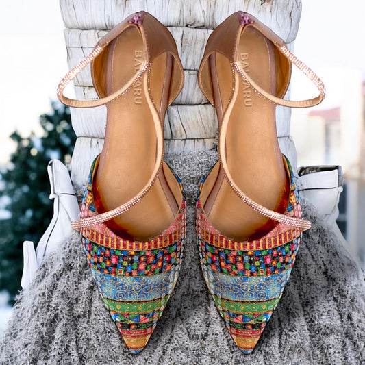 Cushioned Footbed Multicolor Mules for Women’s | Baljaru