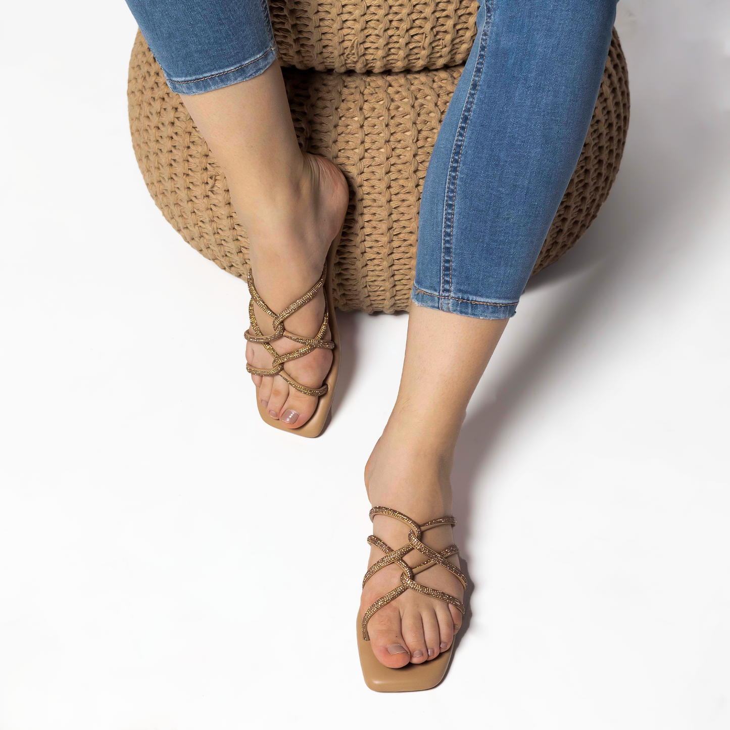 Explore Baljaru Women's Gold-Toned Sandals: Comfort and Style