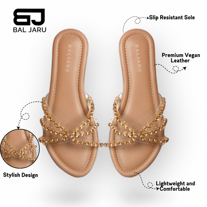 Trendy Goldstone Sandals for Women's by Baljaru India
