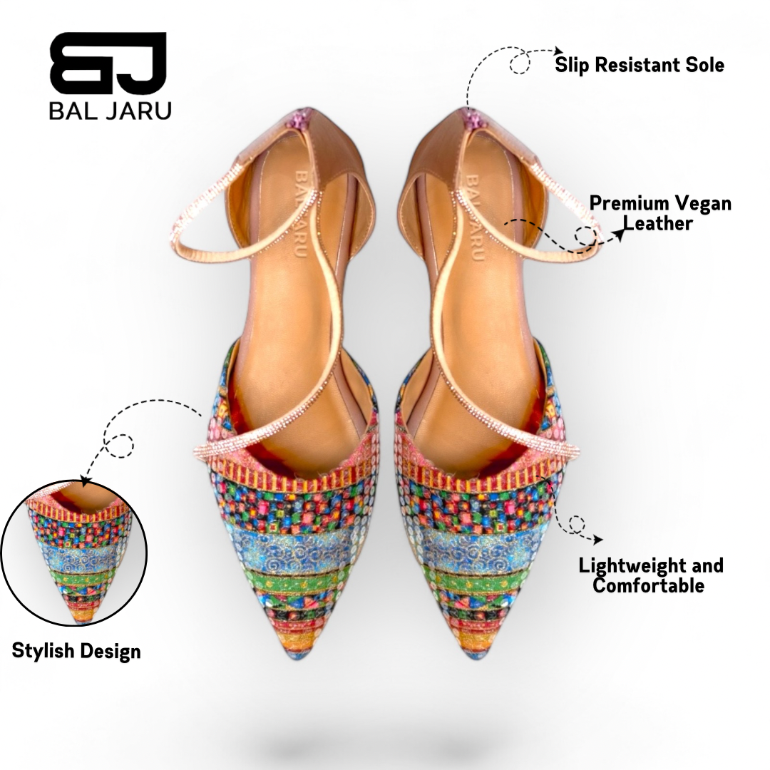Cushioned Footbed Multicolor Mules for Women’s | Baljaru