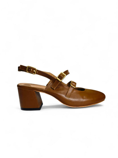 Baljaru Mary Jane Sandals – Available in Brown, Pink, White & Black